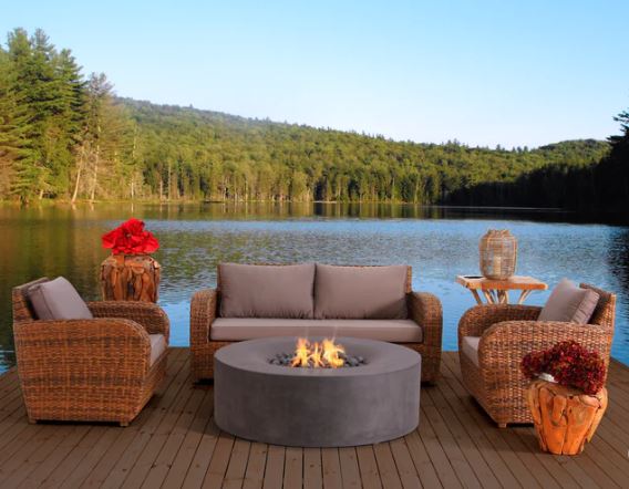 PyroMania Avalon Fire Table - 42" Round - AV-CH-NG