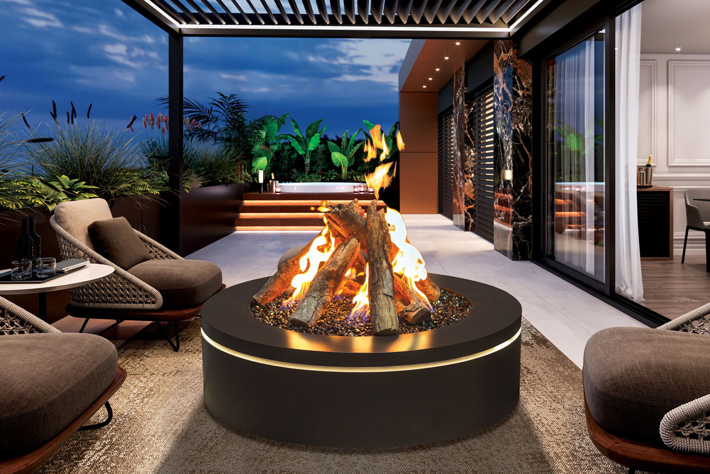 Urbana Luxury Fireplaces Halo Fire Pit Urban Fireplaces