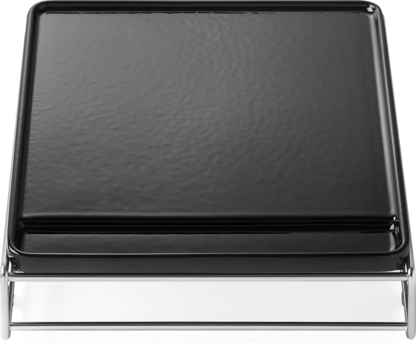 Porcelain-enameled Cast Iron Griddle with SS Rack for Small SIZZLE ZONE®