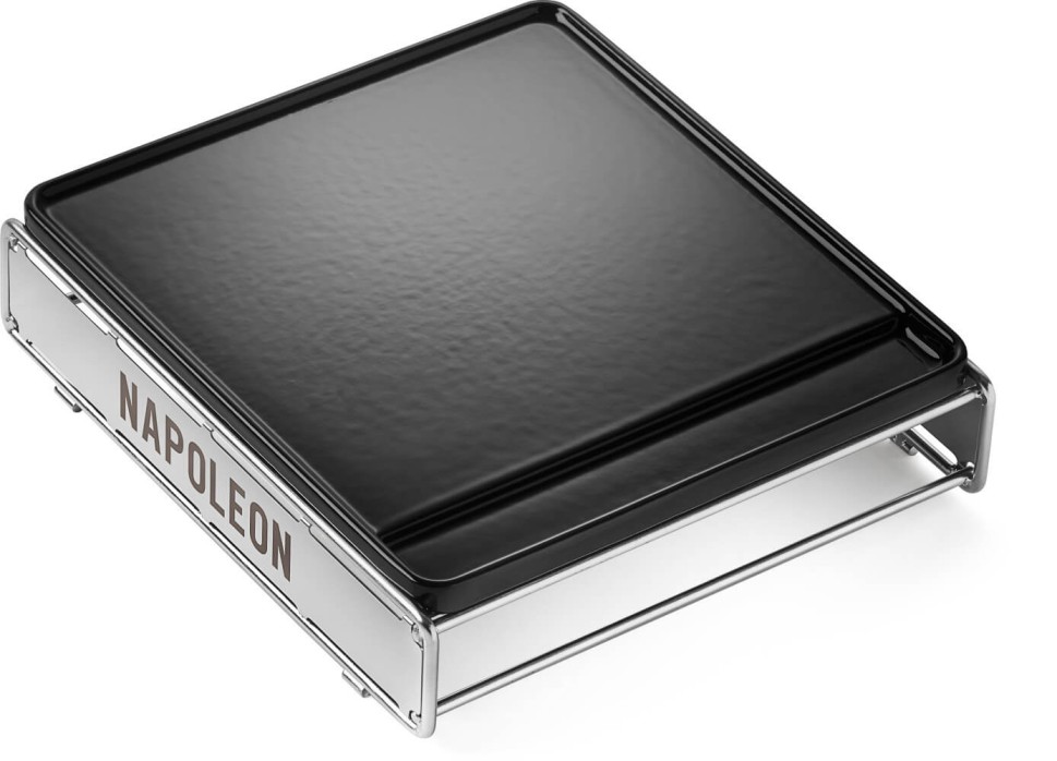 Porcelain-enameled Cast Iron Griddle with SS Rack for Small SIZZLE ZONE® - Image 2